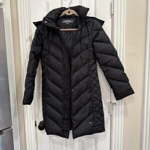 Kenneth Cole Women’s Diamond Quilted Puffer Down Parka Coat in Black Size XS